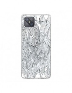 Coque Oppo Reno4 Z 5G Courbes Meandre Blanc Noir -  Léa...