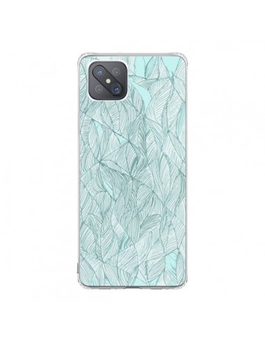 Coque Oppo Reno4 Z 5G Courbes Meandre Bleu Vert Nuageux -  Léa Clément