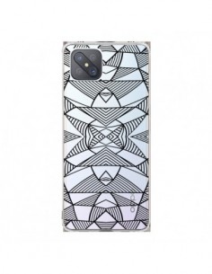 Coque Oppo Reno4 Z 5G Lignes Miroir Grilles Triangles...
