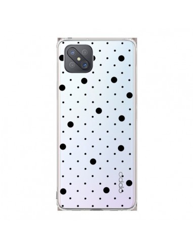 Coque Oppo Reno4 Z 5G Point Noir Pin Point Transparente - Project M
