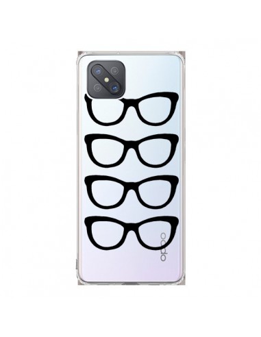 Coque Oppo Reno4 Z 5G Sunglasses Lunettes Soleil Noir Transparente - Project M