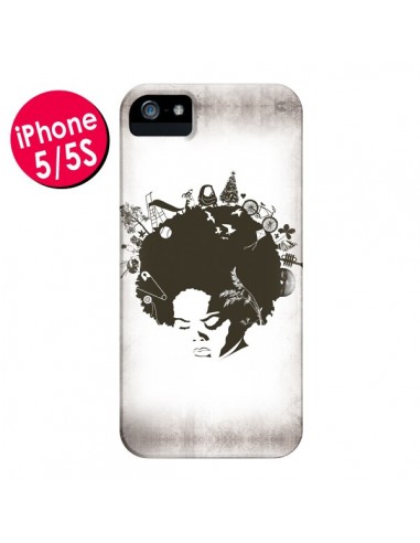 Coque Childhood Garden Afro pour iPhone 5 et 5S - Rachel Caldwell