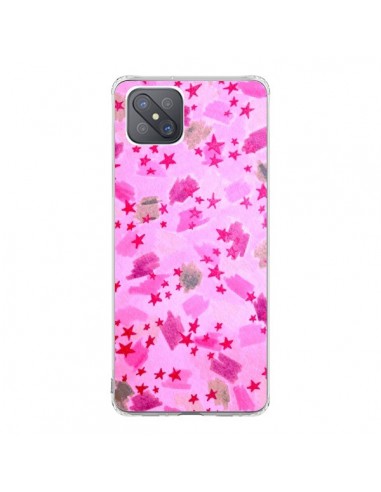 Coque Oppo Reno4 Z 5G Stars Etoiles Roses - Ebi Emporium