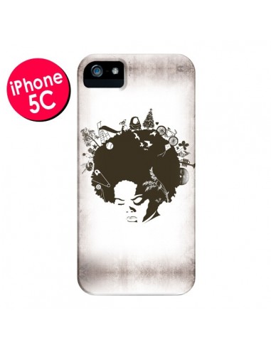 Coque Childhood Garden Afro pour iPhone 5C - Rachel Caldwell