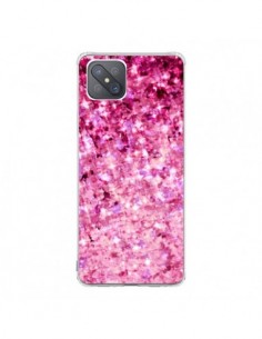 Coque Oppo Reno4 Z 5G Romance Me Paillettes Roses - Ebi...