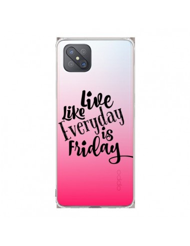 Coque Oppo Reno4 Z 5G Everyday Friday Vendredi Live Vis Transparente - Ebi Emporium