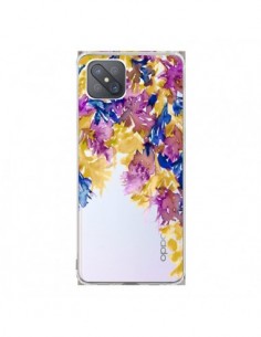 Coque Oppo Reno4 Z 5G Cascade Florale Transparente - Ebi...