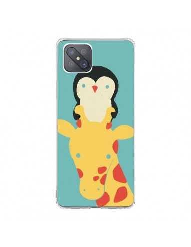 Coque Oppo Reno4 Z 5G Girafe Pingouin Meilleure Vue Better View - Jay Fleck