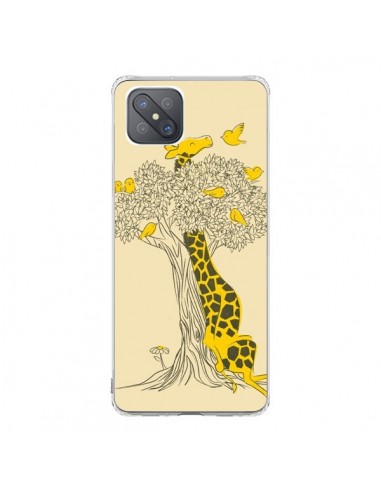 Coque Oppo Reno4 Z 5G Girafe Amis Oiseaux - Jay Fleck