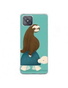 Coque Oppo Reno4 Z 5G Tortue Taxi Singe Slow Ride - Jay...