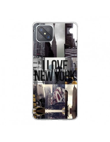 Coque Oppo Reno4 Z 5G I love New Yorck City noir - Javier Martinez