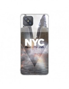 Coque Oppo Reno4 Z 5G I Love New York City Gris - Javier...