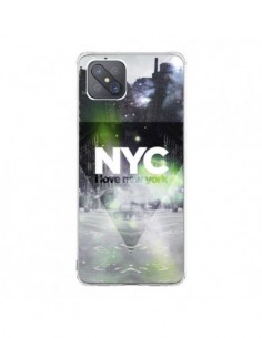 Coque Oppo Reno4 Z 5G I Love New York City Vert - Javier...