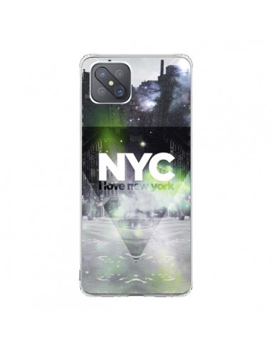 Coque Oppo Reno4 Z 5G I Love New York City Vert - Javier Martinez