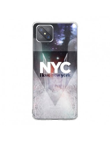 Coque Oppo Reno4 Z 5G I Love New York City Bleu - Javier Martinez