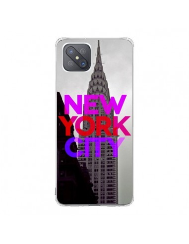 Coque Oppo Reno4 Z 5G New York City Rose Rouge - Javier Martinez