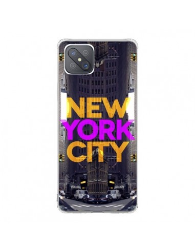 Coque Oppo Reno4 Z 5G New York City Orange Violet - Javier Martinez