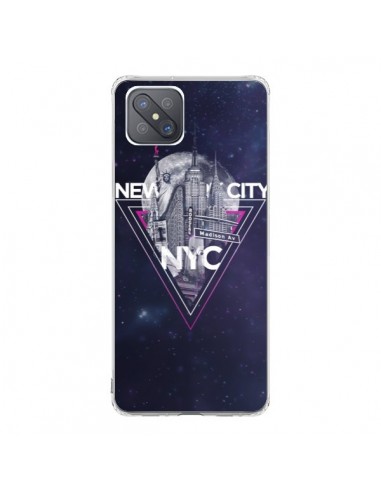 Coque Oppo Reno4 Z 5G New York City Triangle Rose - Javier Martinez