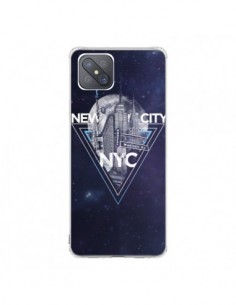 Coque Oppo Reno4 Z 5G New York City Triangle Bleu -...