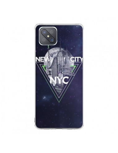 Coque Oppo Reno4 Z 5G New York City Triangle Vert - Javier Martinez