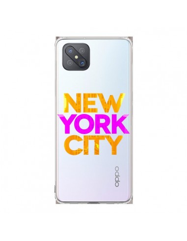 Coque Oppo Reno4 Z 5G New York City NYC Orange Rose Transparente - Javier Martinez