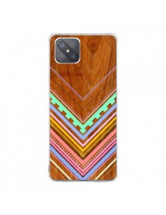 Coque Oppo Reno4 Z 5G Azteque Arbutus Pastel Bois Aztec...