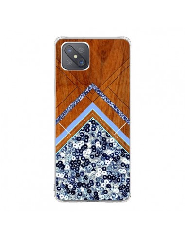 Coque Oppo Reno4 Z 5G Sequin Geometry Bois Azteque Aztec Tribal - Jenny Mhairi