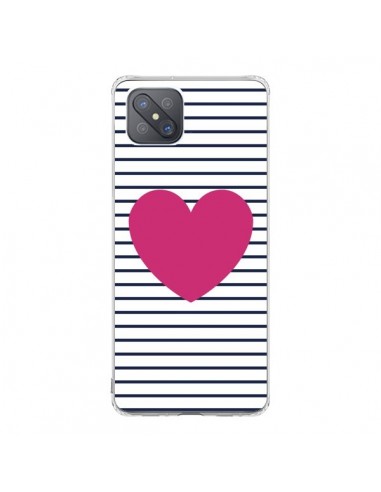 Coque Oppo Reno4 Z 5G Coeur Traits Marin - Jonathan Perez