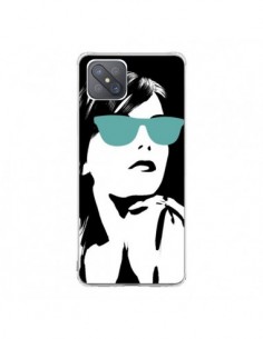 Coque Oppo Reno4 Z 5G Fille Lunettes Bleues - Jonathan Perez