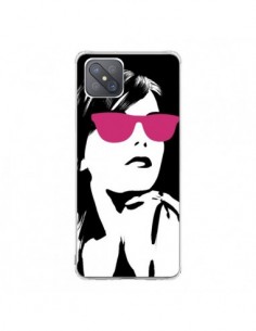Coque Oppo Reno4 Z 5G Fille Lunettes Roses - Jonathan Perez