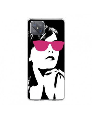 Coque Oppo Reno4 Z 5G Fille Lunettes Roses - Jonathan Perez