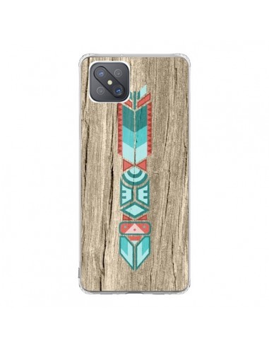 Coque Oppo Reno4 Z 5G Totem Tribal Azteque Bois Wood - Jonathan Perez