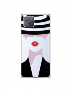 Coque Oppo Reno4 Z 5G Femme Chapeau Hat Lady Transparente...