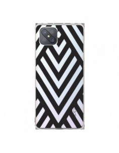 Coque Oppo Reno4 Z 5G Geometric Azteque Noir Transparente...