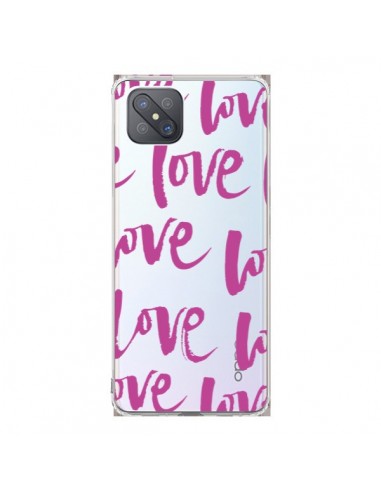 Coque Oppo Reno4 Z 5G Love Love Love Amour Transparente - Dricia Do