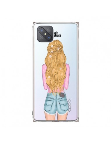 Coque Oppo Reno4 Z 5G Blonde Don't Care Transparente - kateillustrate