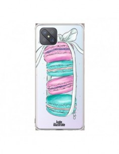 Coque Oppo Reno4 Z 5G Macarons Pink Mint Rose...