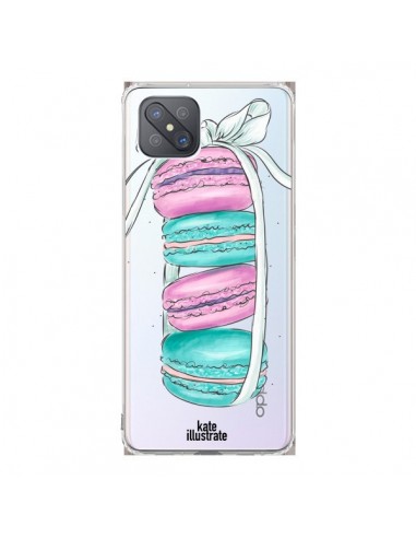 Coque Oppo Reno4 Z 5G Macarons Pink Mint Rose Transparente - kateillustrate