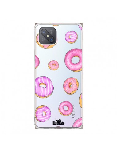 Coque Oppo Reno4 Z 5G Pink Donuts Rose Transparente - kateillustrate