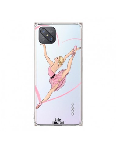 Coque Oppo Reno4 Z 5G Ballerina Jump In The Air Ballerine Danseuse Transparente - kateillustrate