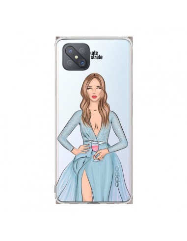 Coque Oppo Reno4 Z 5G Cheers Diner Gala Champagne Transparente - kateillustrate