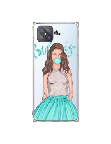 Coque Oppo Reno4 Z 5G Bubble Girls Tiffany Bleu Transparente - kateillustrate