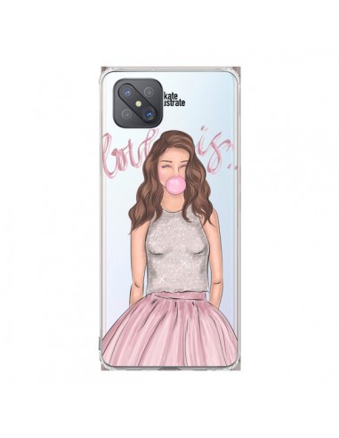 Coque Oppo Reno4 Z 5G Bubble Girl Tiffany Rose Transparente - kateillustrate