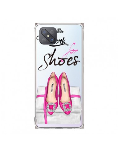 Coque Oppo Reno4 Z 5G I Work For Shoes Chaussures Transparente - kateillustrate