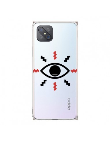 Coque Oppo Reno4 Z 5G Eye I See You Oeil Transparente - Koura-Rosy Kane