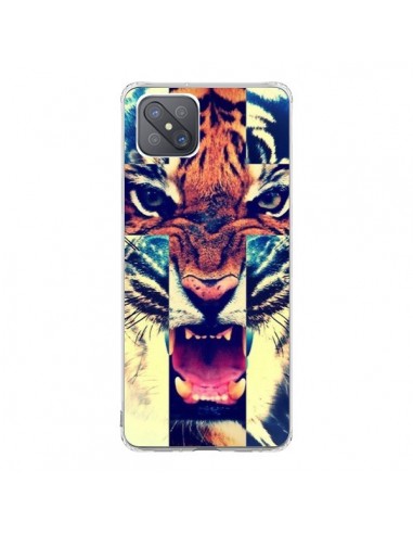 Coque Oppo Reno4 Z 5G Tigre Swag Croix Roar Tiger - Laetitia