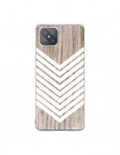 Coque Oppo Reno4 Z 5G Tribal Aztèque Bois Wood Flèche...