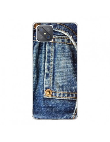 Coque Oppo Reno4 Z 5G Jean Bleu Vintage - Laetitia