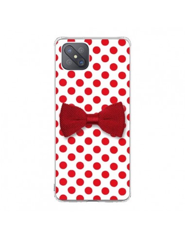 Coque Oppo Reno4 Z 5G Noeud Papillon Rouge Girly Bow Tie - Laetitia