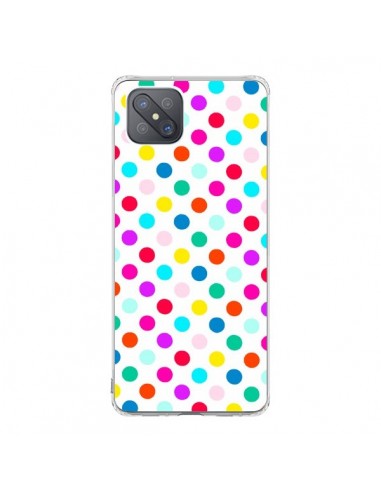 Coque Oppo Reno4 Z 5G Pois Multicolores - Laetitia